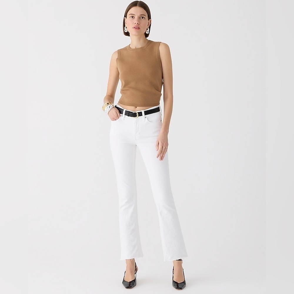 J Crew 9" demi-boot crop jean BQ301 Size 26 White